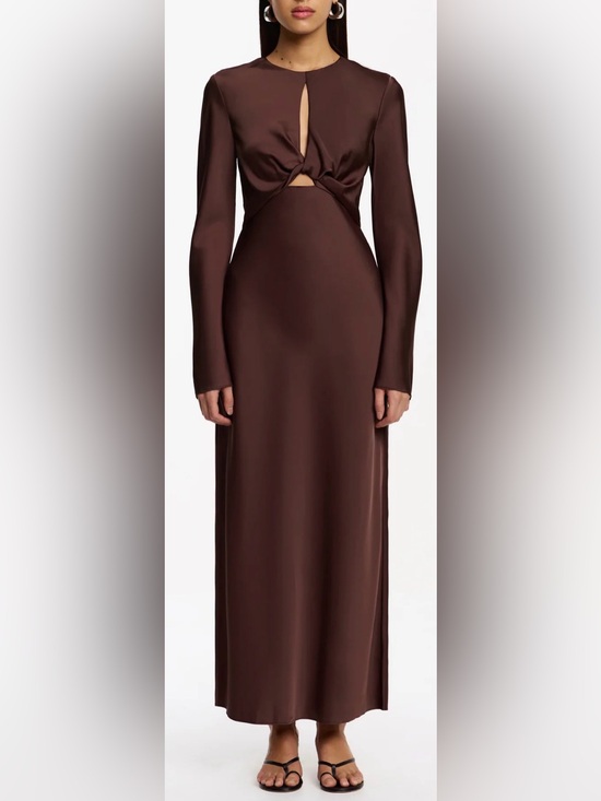 Significant Other Dresses & Skirts - NEW Significant Other Molly Satin Cutout Long Sleeves Dress Sz 8